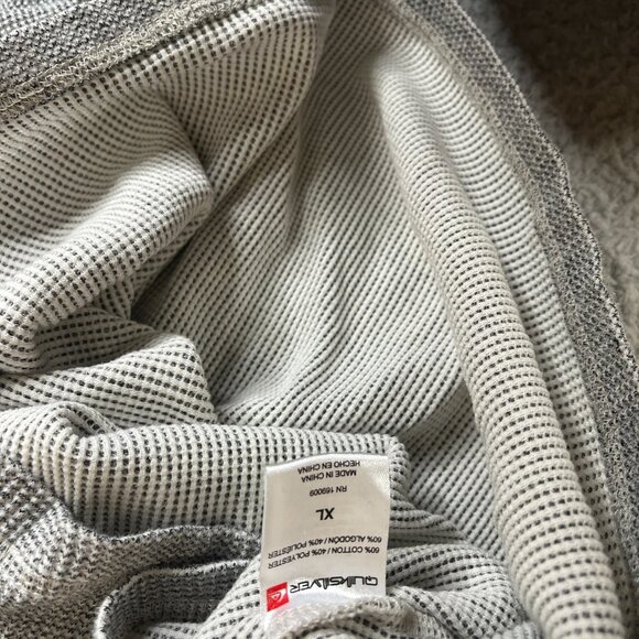 Hurley Sweatshirt Mens XL Gray Hoodie Thermal Waffle Pullover Sweater Surf Skate - Picture 5 of 10